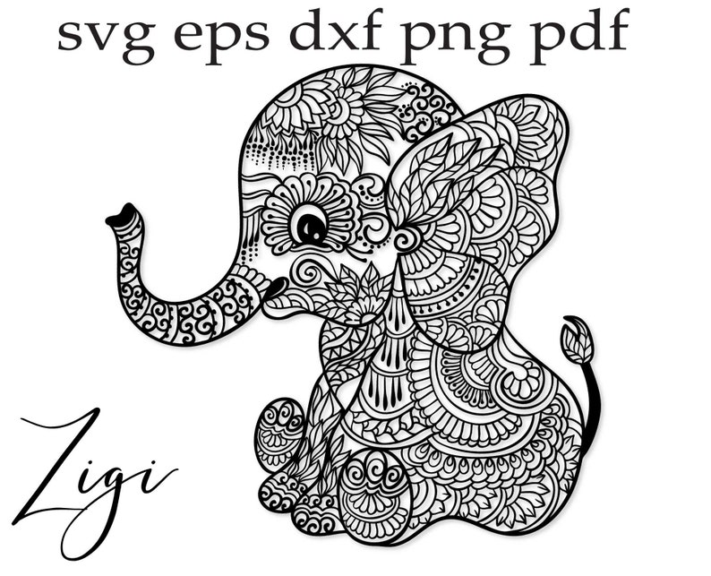 Free Free 114 Elephant Zentangle Svg SVG PNG EPS DXF File