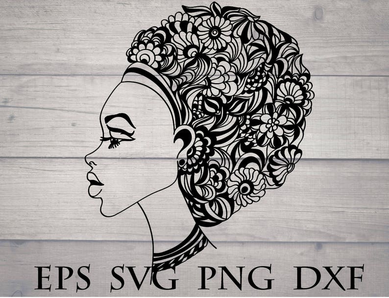 Download Woman mandala svg afro lady svg african american svg | Etsy