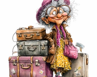 18 maletas de viaje PNG – Divertidas imágenes prediseñadas de