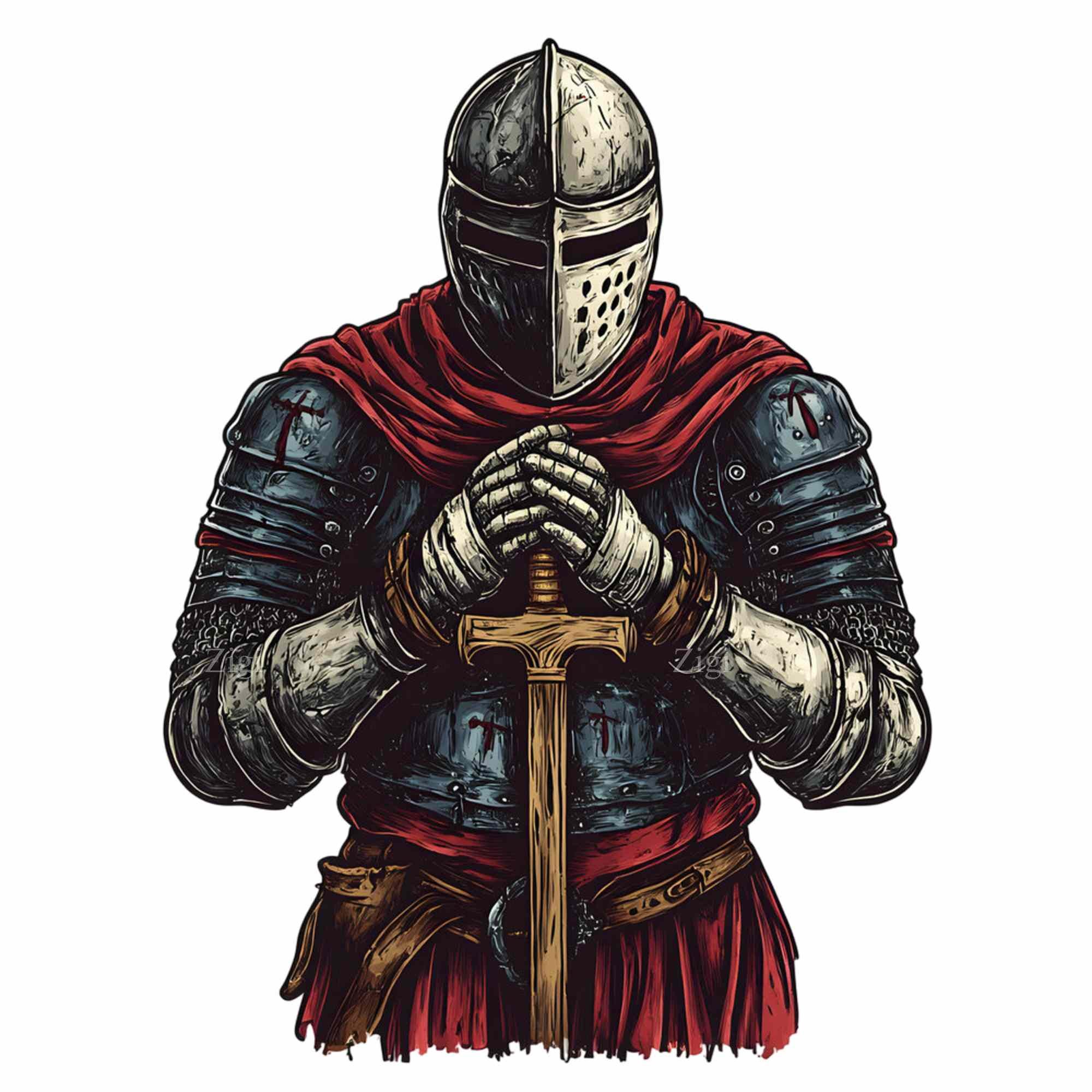 19 PNG Medieval Knight Clipart, Crusader Armor Illustration, Warrior ...