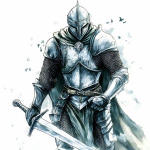 16 clipart de cavaleiro medieval em JPEG, guerreiro valente com espada em JPEG, ilustração de batalha com armadura, download de arte de cavaleiro heróico, imagem de guerreiro digital
