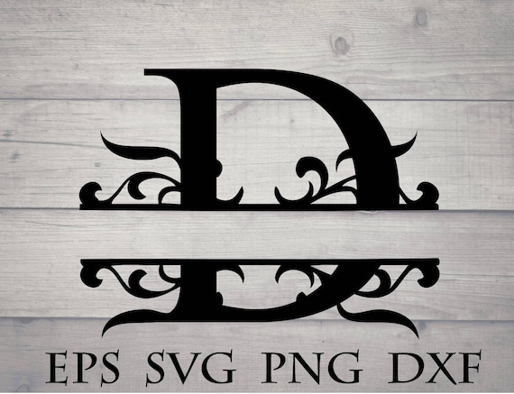 Download Split initial svg split letter D monogram svg split | Etsy