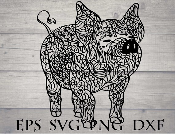 Download Zentangle animal svg pig mandala svg | Etsy