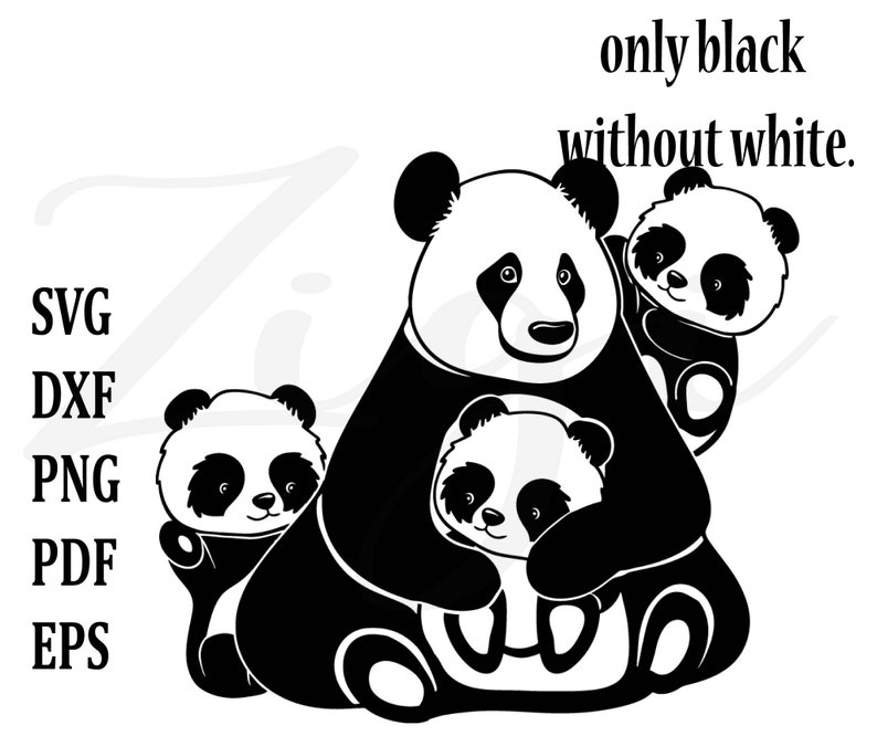 Download Panda family svg mom baby funny mascot cartoon lover ...