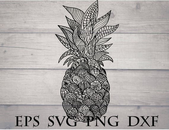 Download Zentangle pineapple svg | Etsy
