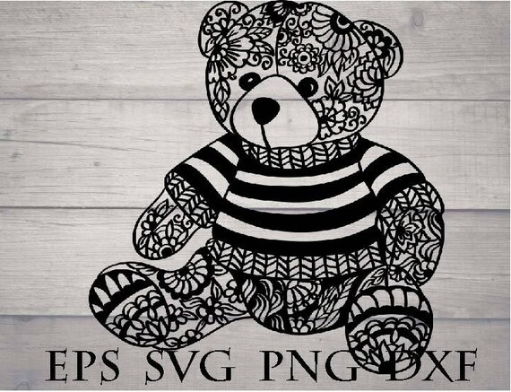 Download Bear Zentangle Svg Cartoon Boy Cub Woodland Nursery Icon Etsy