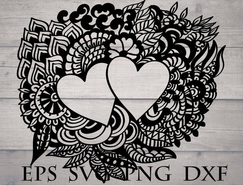 Download Mandala heart svg flourish lace heart svg png vector cut ...