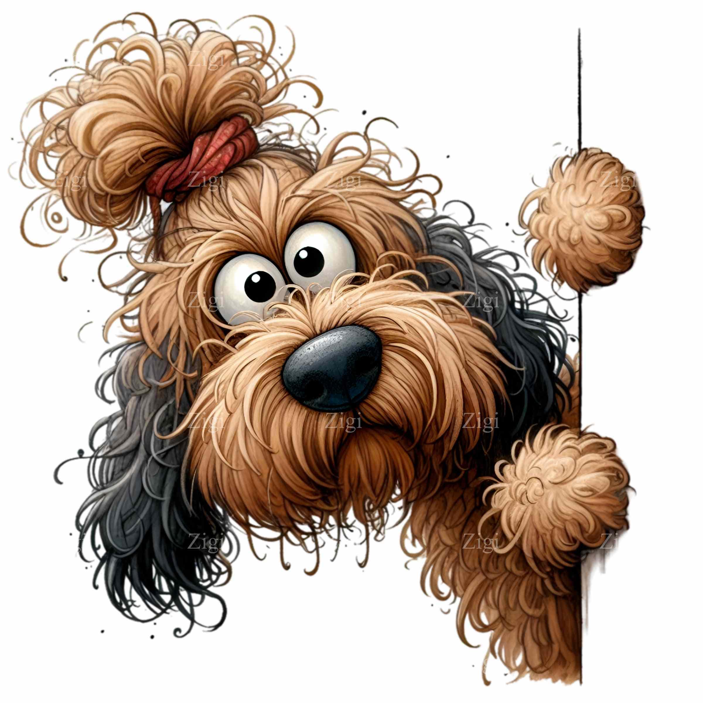 12 Peeking Labradoodle Clipart | Cute Labradoodle Puppy PNG | Dog ...