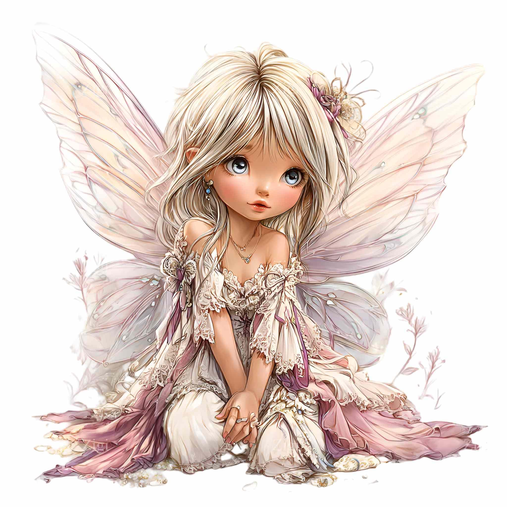 16 PNG Fairy Girl – Pastel Fantasy Clipart for Magical Crafts, Nursery ...
