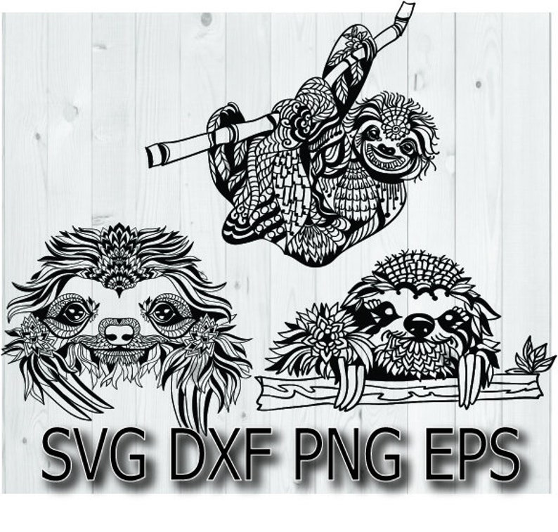 Download Stencils Templates Sloth Svg Sloth Bundle Svg Files For Cricut Vector Sloth Clipart Cut File Craft Supplies Tools