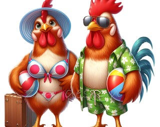Ahaeth Portachiavi Divertente A Forma Di Pollo Con Incisione 'Distracted By Chicken' - Regalo Originale Per Amanti Dei Polli, In Acciaio Inox 316L, Ideale Per Compleanni E Natale