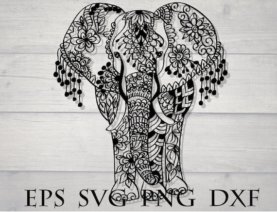 Download Ethnic Elephant Svg Animal Mandala Svg Etsy