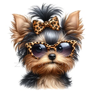Shih Tzu Clipart, Leopard Bow Clip Art, 12 PNG Animal Print Cheetah Fur ...