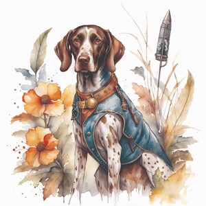 German Shorthaired Pointer Clipart Digital Papers 10 JPG Hunting Dog ...