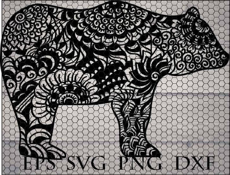 Download Bear svg mandala svg mom svg animal zentangle svg cricut ...