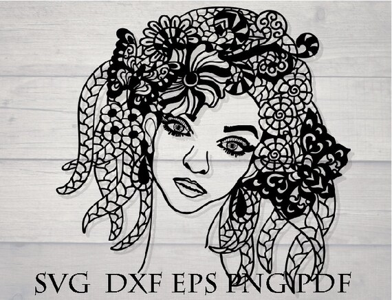 Download Zentangle Girl Svg Floral Girl Svg Mandala Boho Shirt Spring Etsy