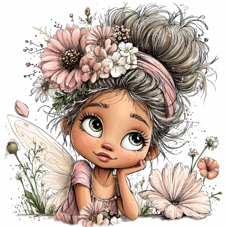 12 PNG Flower Fairy Ballerina Garden Clipart, Pink Tutu - Etsy
