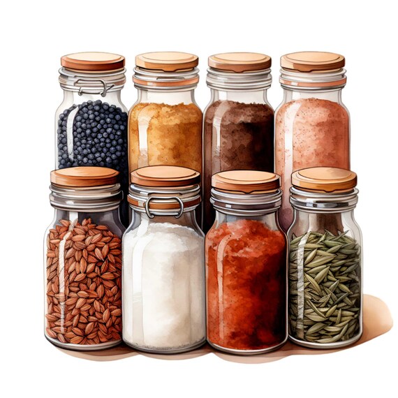 Rustic spice jars sale