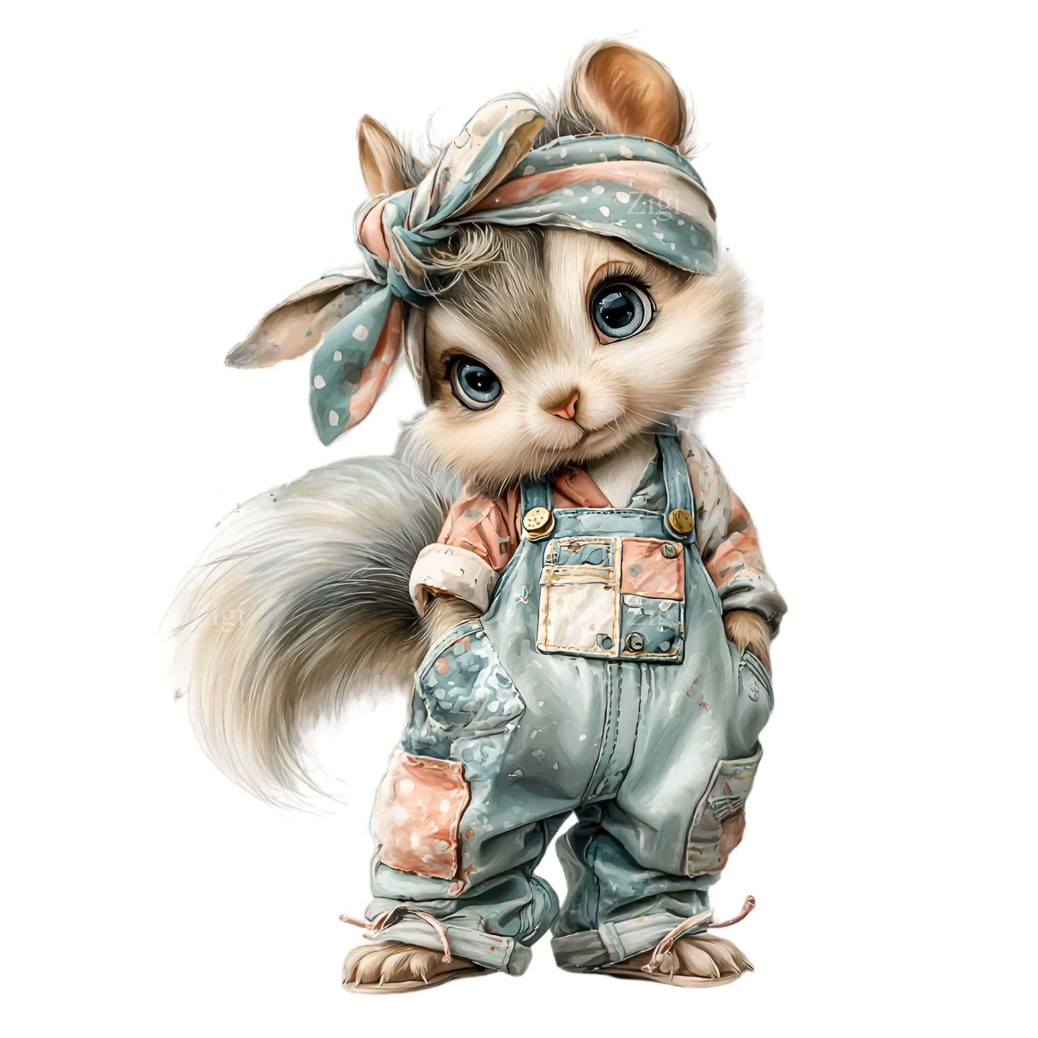 16 PNG Baby Squirrel Clipart – Cute Woodland Animal PNG for Nursery ...