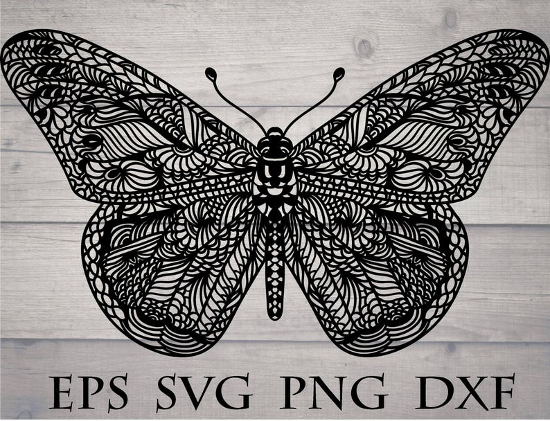 Download Mandala butterfly svg cut files vector intricate svg | Etsy