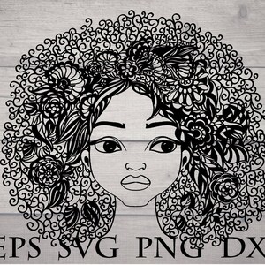 Download Woman mandala svg feminist svg afro lady svg african | Etsy