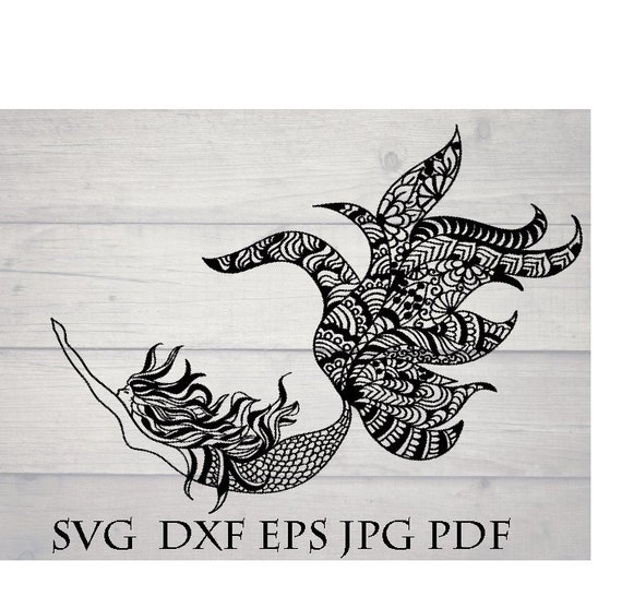 Download Free Mermaid Mandala Svg Mermaid Swimming Svg Mandela Svg Etsy SVG Cut Files