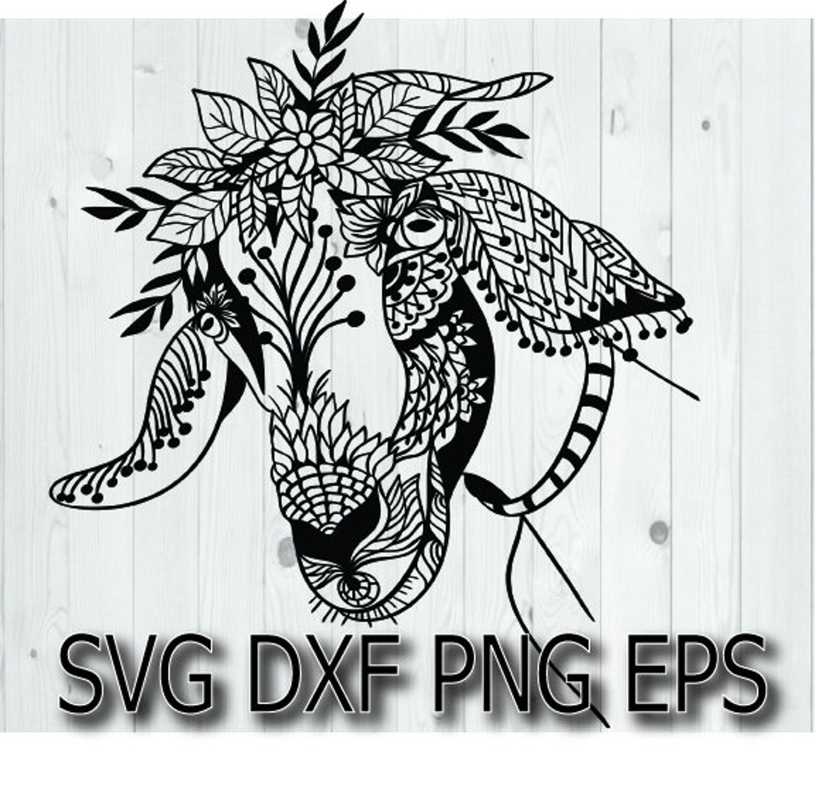 Download Zentangle Goat svg / flower crown svg files for cricut ...