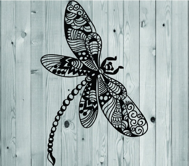 Download Dragonfly svg mandala zentangle for cricut | Etsy
