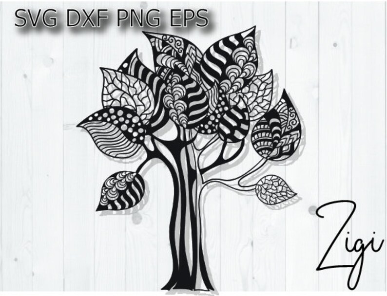 Download Mandala tree svg zentangle svg leaves svg | Etsy