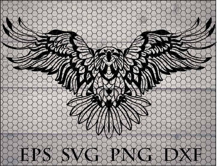 Download Zentangle eagle svg mandala eagle svg cricut design svg | Etsy