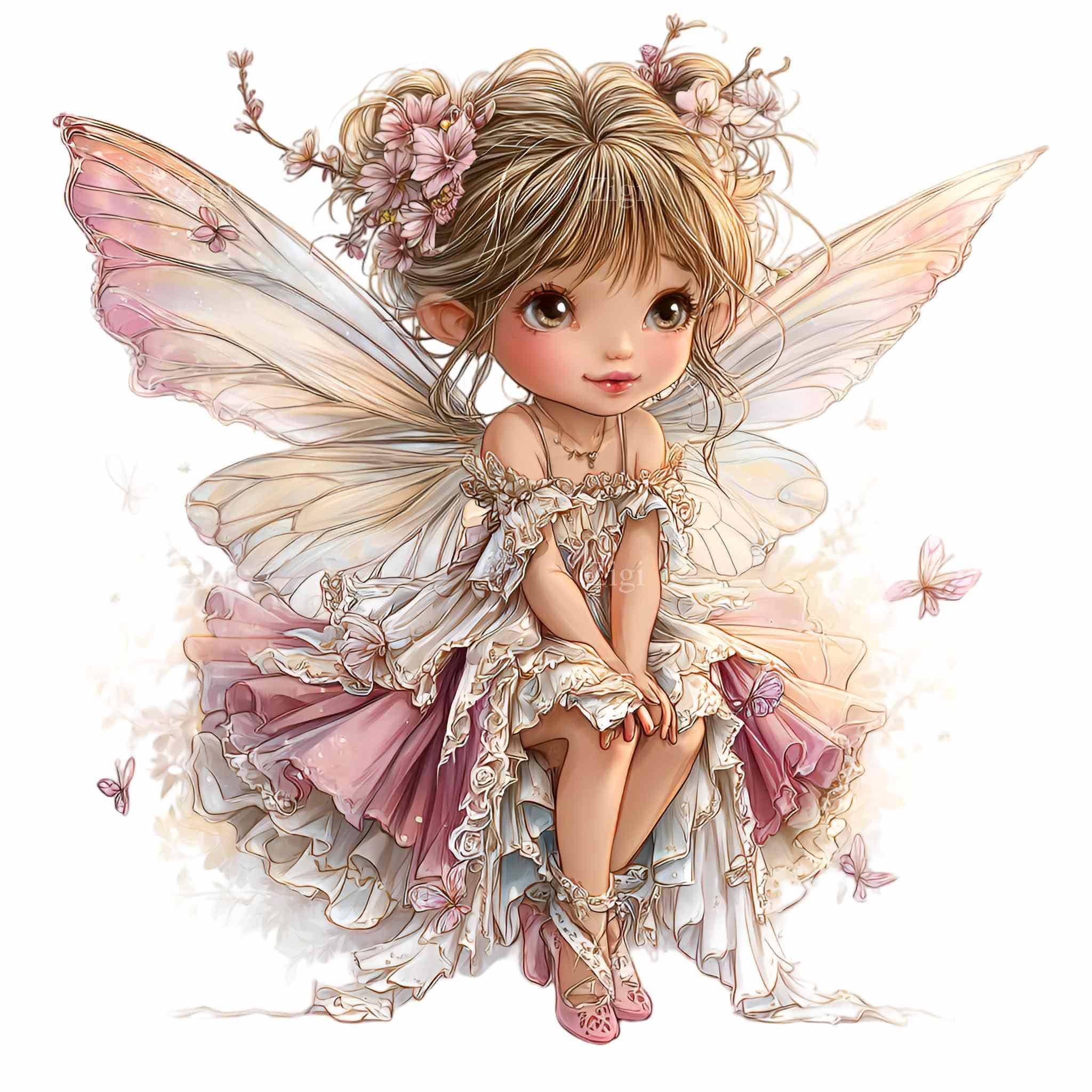 16 PNG Fairy Girl – Pastel Fantasy Clipart for Magical Crafts, Nursery ...