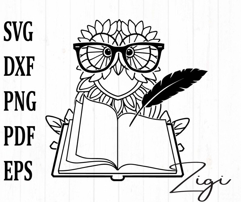 Download Owl reading svg owl smart nerd glasses svg owl school ...