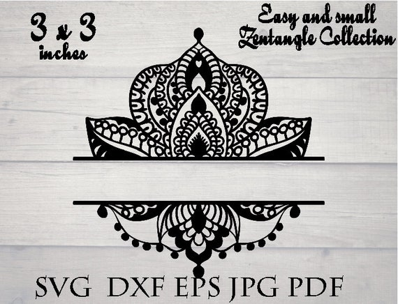 Download Mandala monogram svg, lotus mandala svg, zentangle Buddha ...