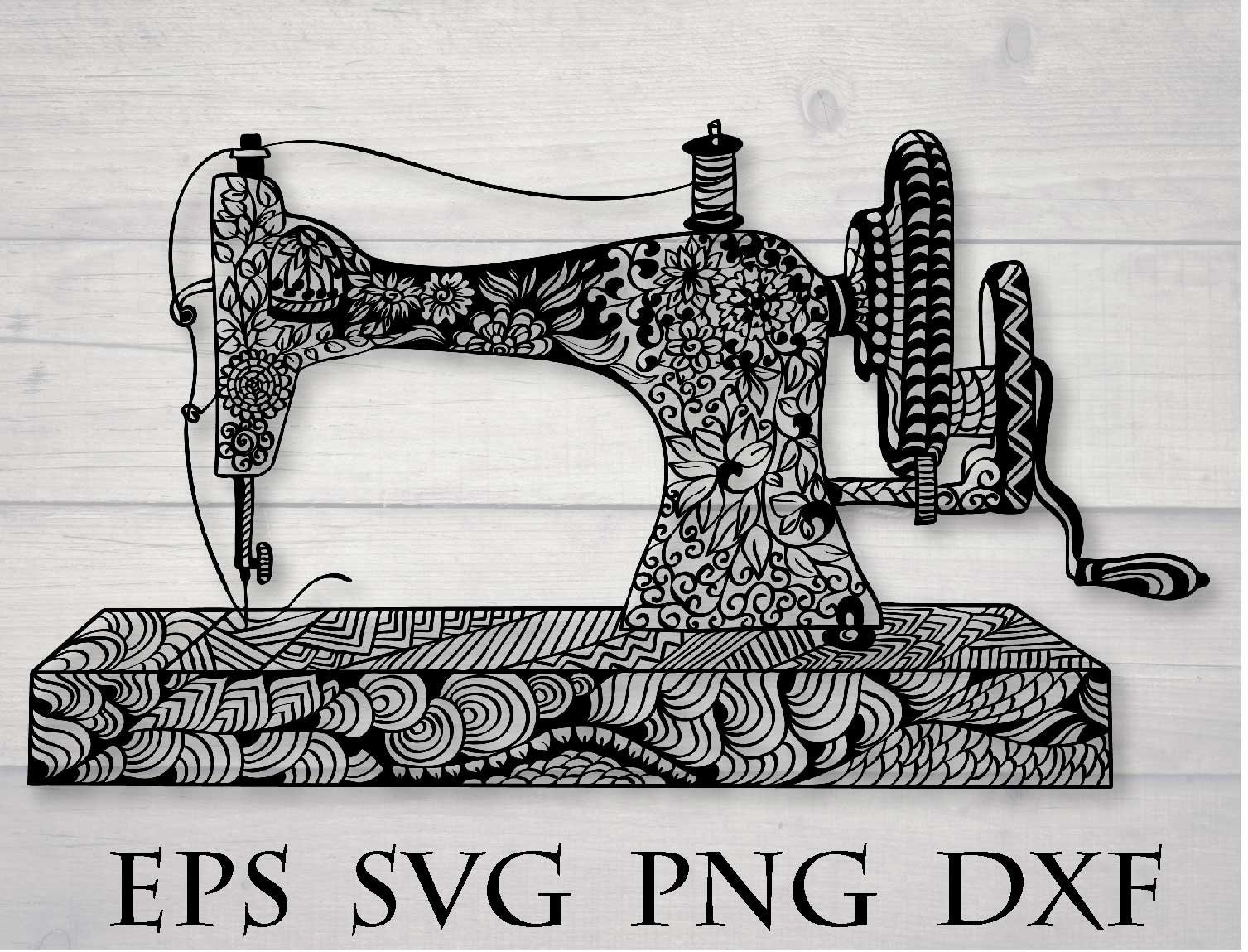 Download Zentangle svg file mandala svg sewing machine svg | Etsy
