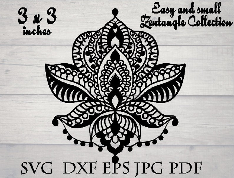 Download Lotus mandala svg zentangle flower | Etsy