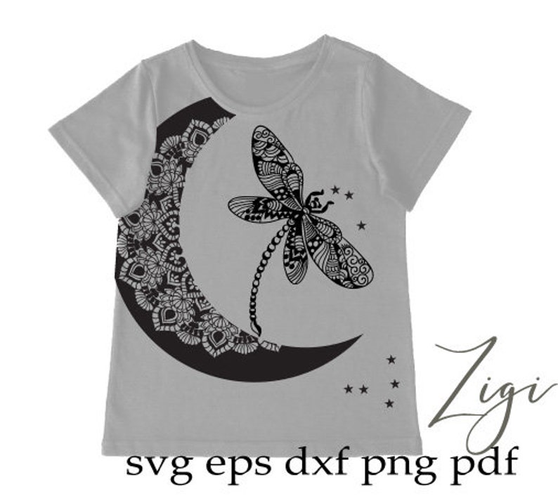 Download Mandala moon svg dragonfly svg wand svg vector clipart | Etsy