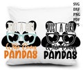 Loves Panda, SVG, DXF, PNG, Just A Girl Shirt Bear With Glasses, Vector Art, Cut Files, Vinyl Transfer, Instant Downloads