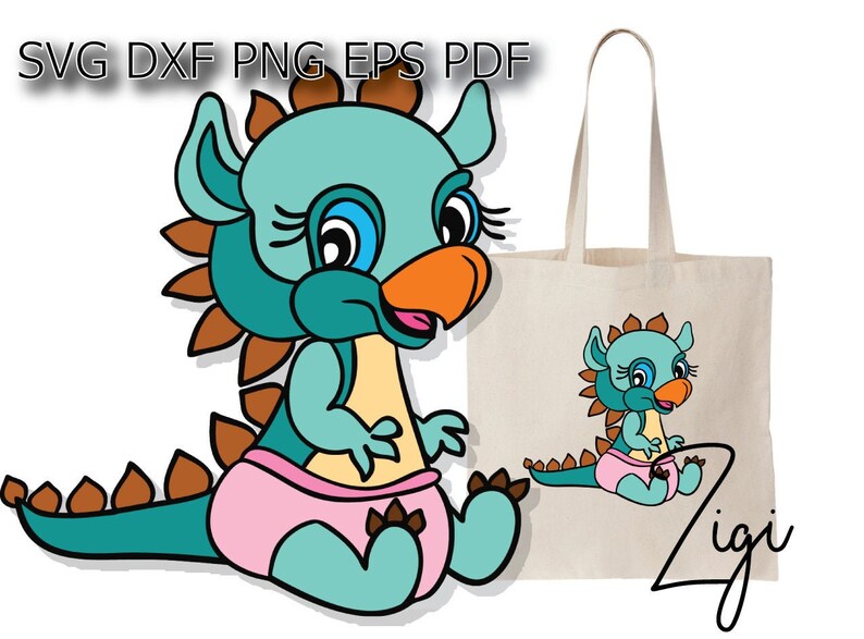 Download Cute dino svg girl dinosaur svg baby t rex svg t-rex svg | Etsy