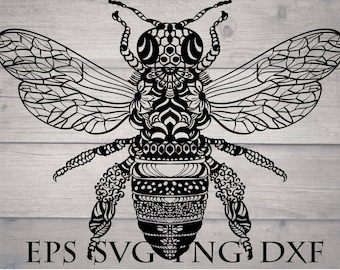 Bee svg, insect svg, mandala svg, intricate svg