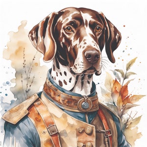 German Shorthaired Pointer Clipart Digital Papers 10 JPG Hunting Dog ...