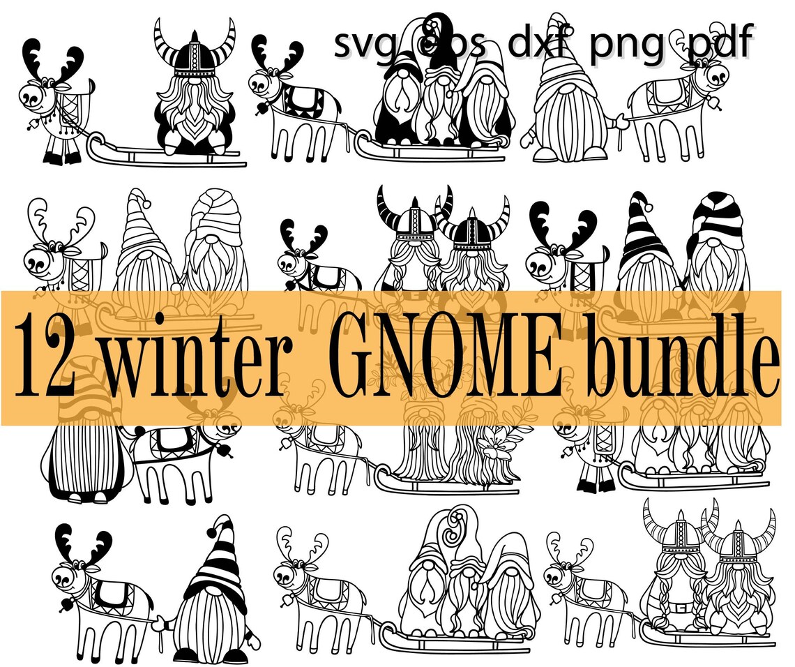 Download Winter gnome svg couple baby girl boy party birthday logo ...