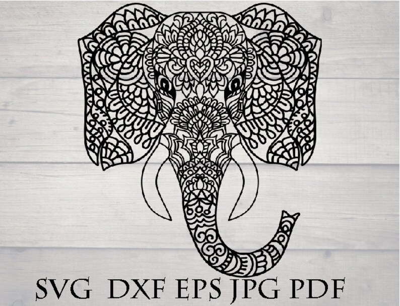 Download Baby Elephant Zentangle Free Svg : Ready To Press Transfer ...