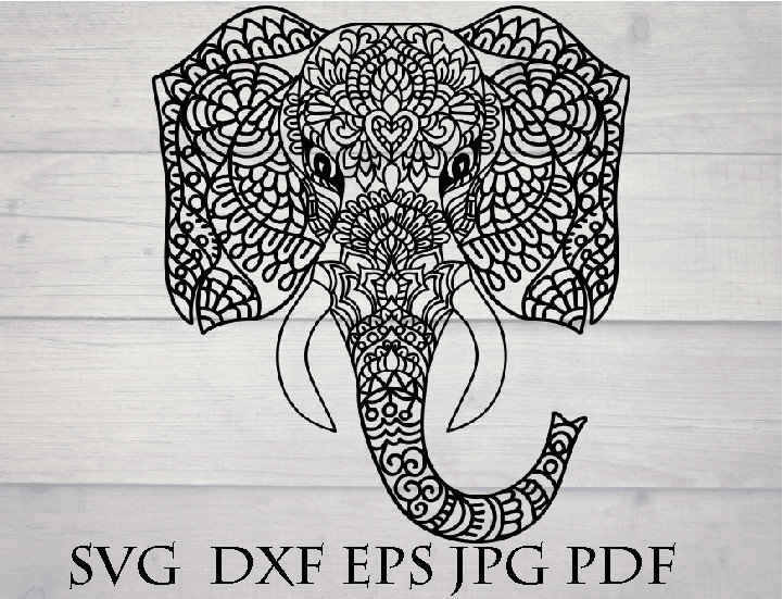 Download Free Svg Elephant Mandala Zentangle??