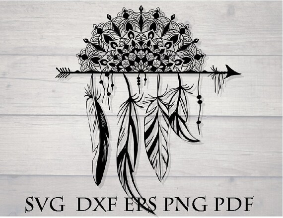 Download Arrow svg arrow mandala svg feather svg | Etsy