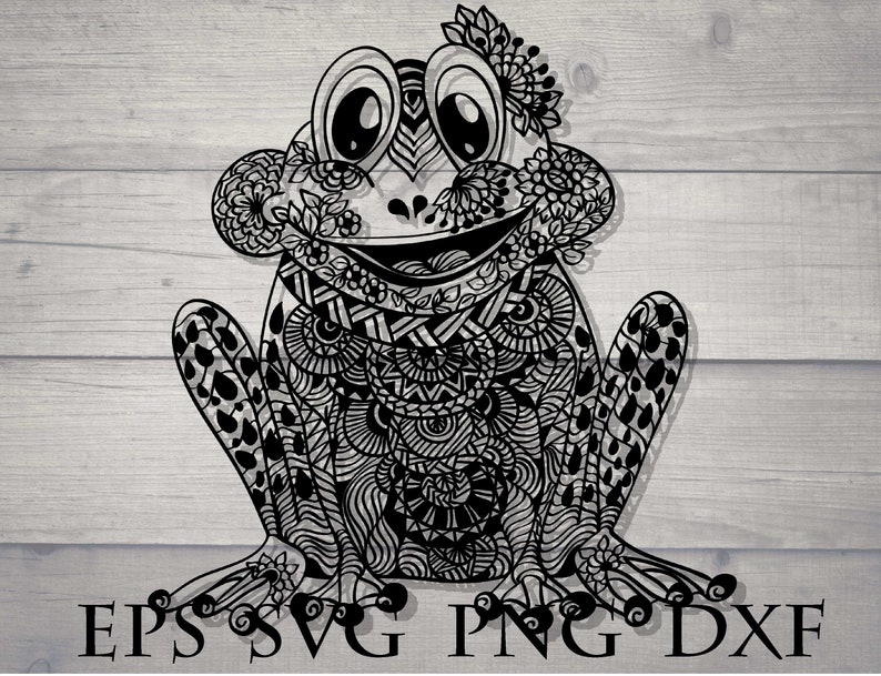 Download Frog svg zentangle frog svg mandala animal svg | Etsy