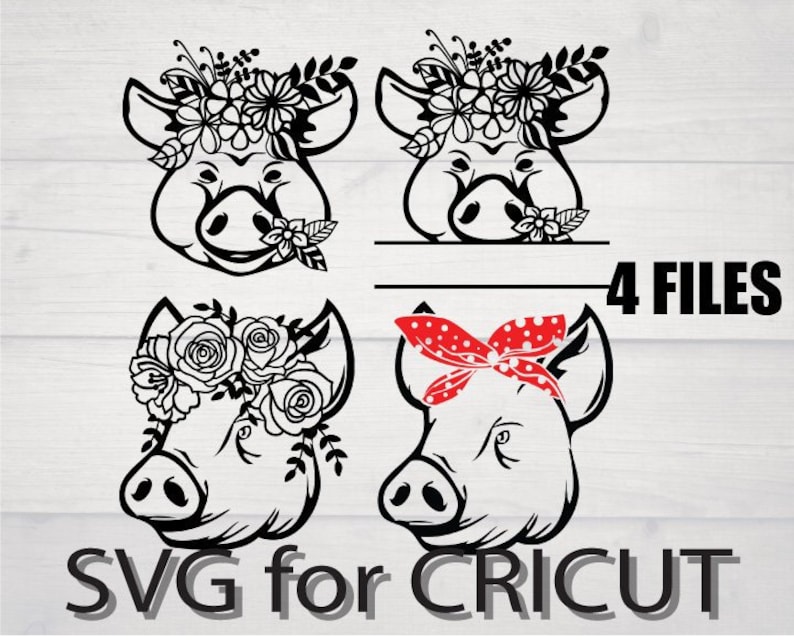 Download Porc svg bundle floral porc fleur couronne svg porc maman | Etsy
