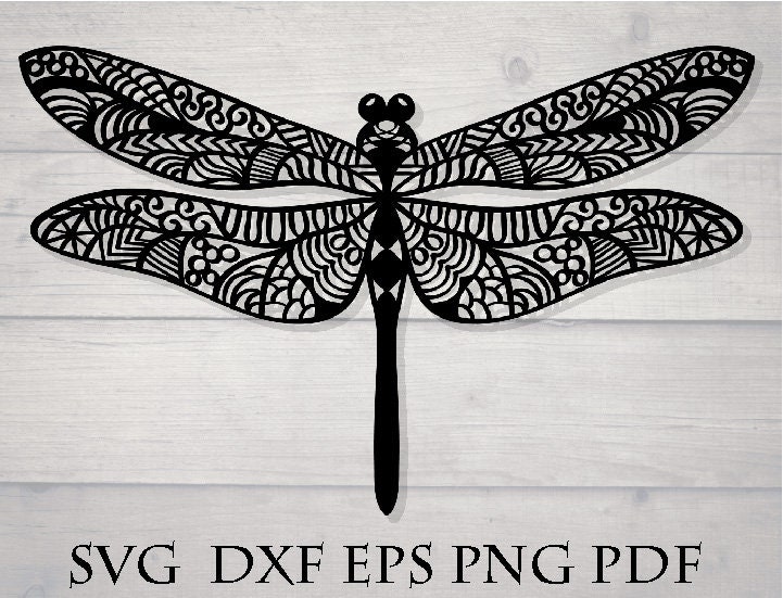 Free SVG Multi Layered Mandala Dragonfly Svg For Cricut 10505+ DXF Include.