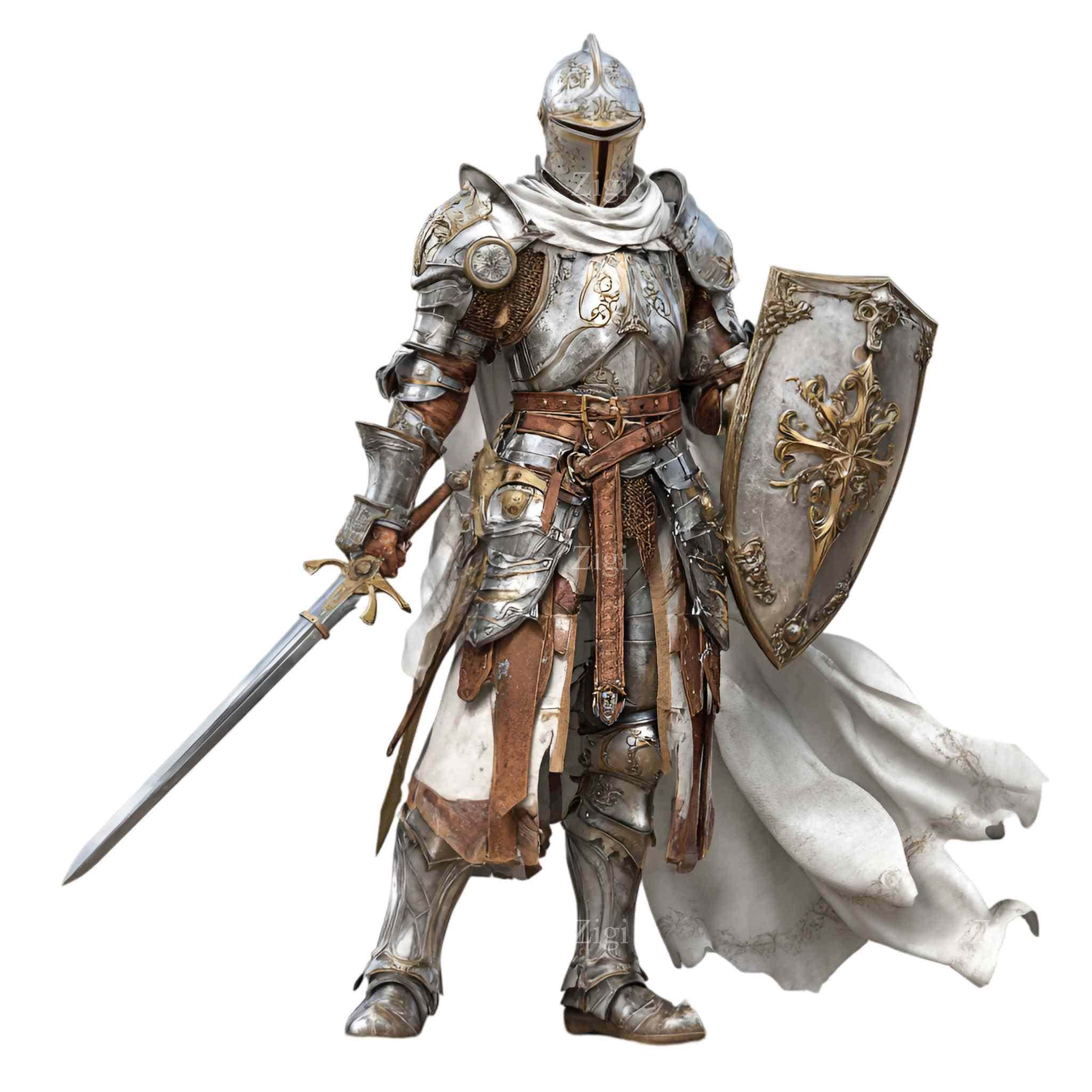 16 PNG Knight Templar Crusader Sublimation, Medieval Warrior Armor ...