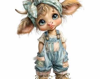 16 png schattige baby koe clipart – boerderijdier png voor kinderkamerinrichting, kraamcadeaus, kinderambachten, stickers en verhalenboekontwerpen