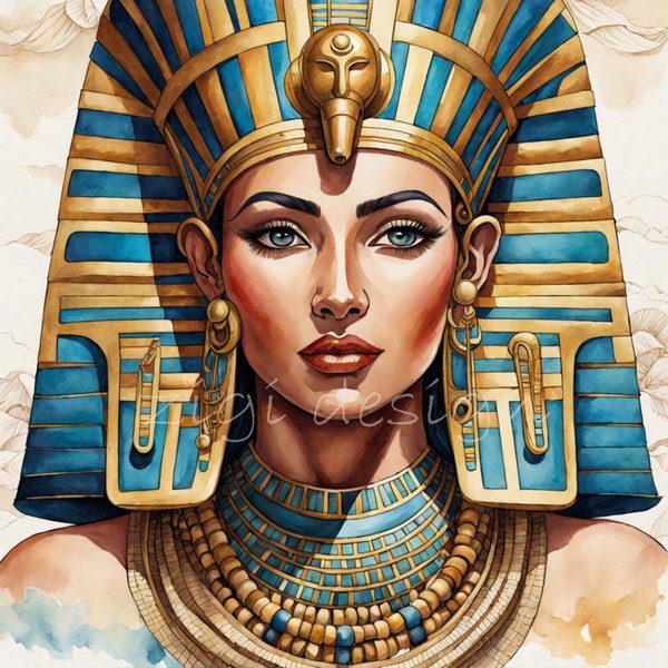Ägypten Clipart, alte Ägyptische Symbol Illustration, Aquarell Frau Clipart, Digitale Papiere 40 JPG Digital Scrapbooking Junk Journal